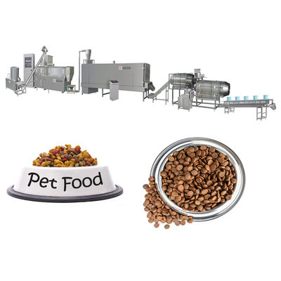 Duża wydajność Twin Screw Dog Food Manufacturing Equipment Ustawić prędkość