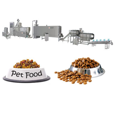Ss 304 Automatic Twin Screw Extruder Pet Food Processing Line