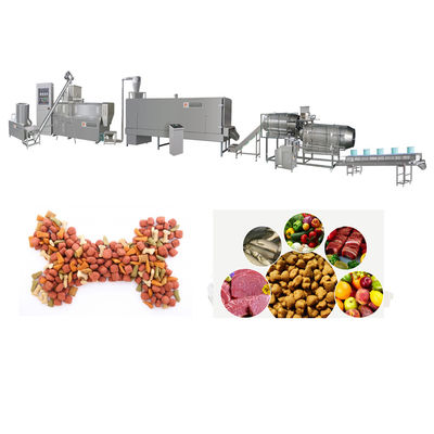 Siemens Motor Twin Screw Pet Food Extruder Processing Line Do produkcji