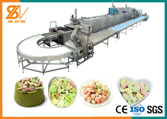 100-1000 Kg / H Soft Cookies Pet Food Extruder Machine Processing Machine Electric Oven PLC Control
